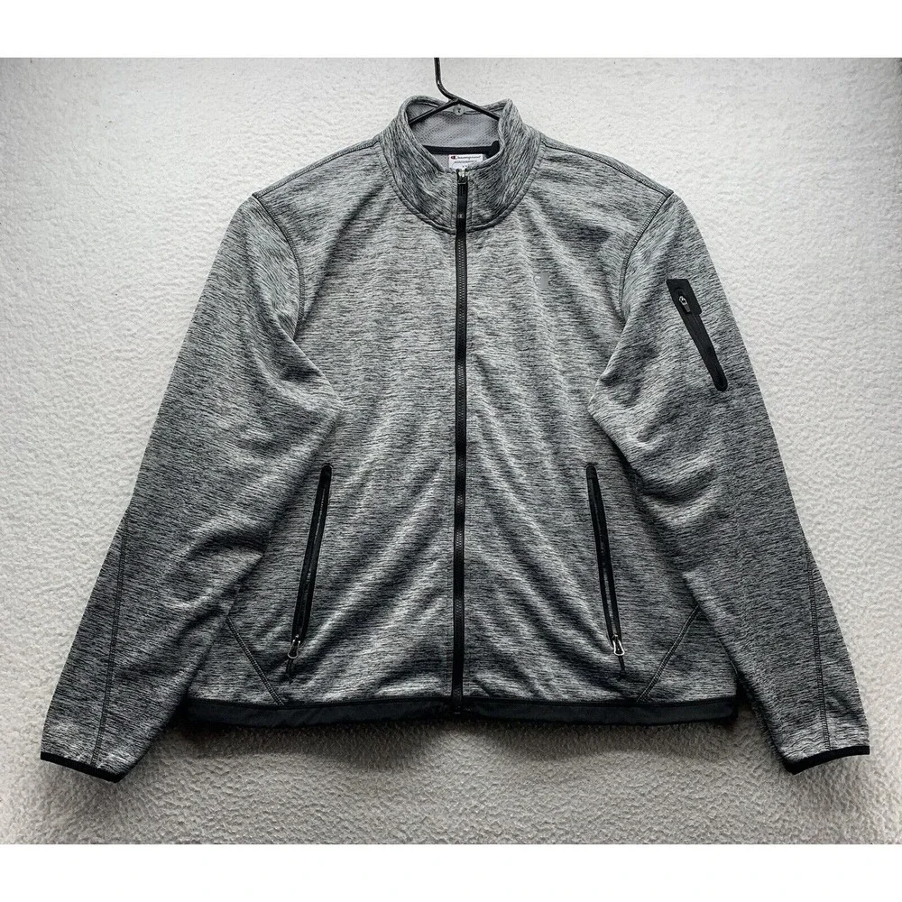 Champion Activewear Jacket Mens 2XL XXL Duo Fold Thermal‎ Lining Heather Gray